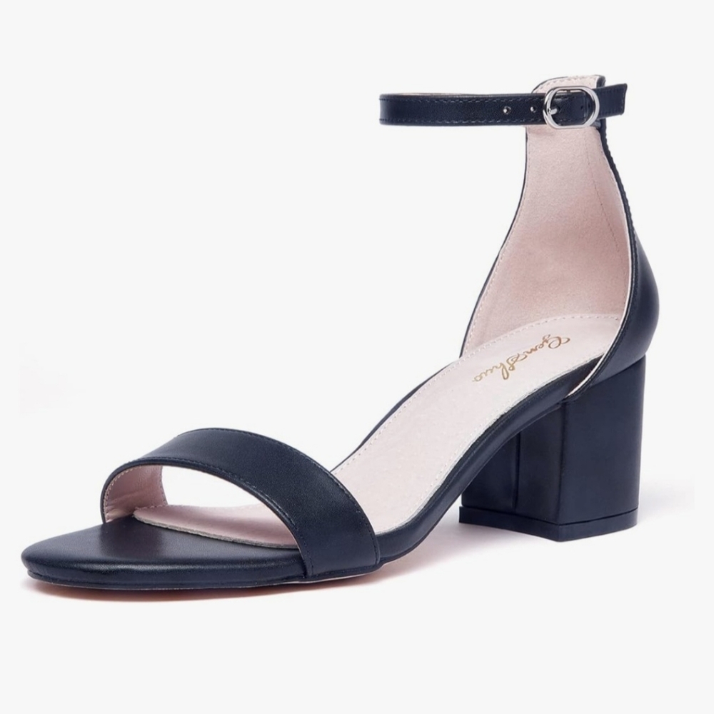 GENSHUO Black Matte Sandals
